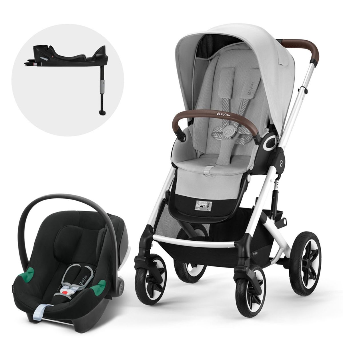 CYBEX - Coche Travel System Talos S Lux 2.0 Slv L. Grey + Aton B2 Cybex