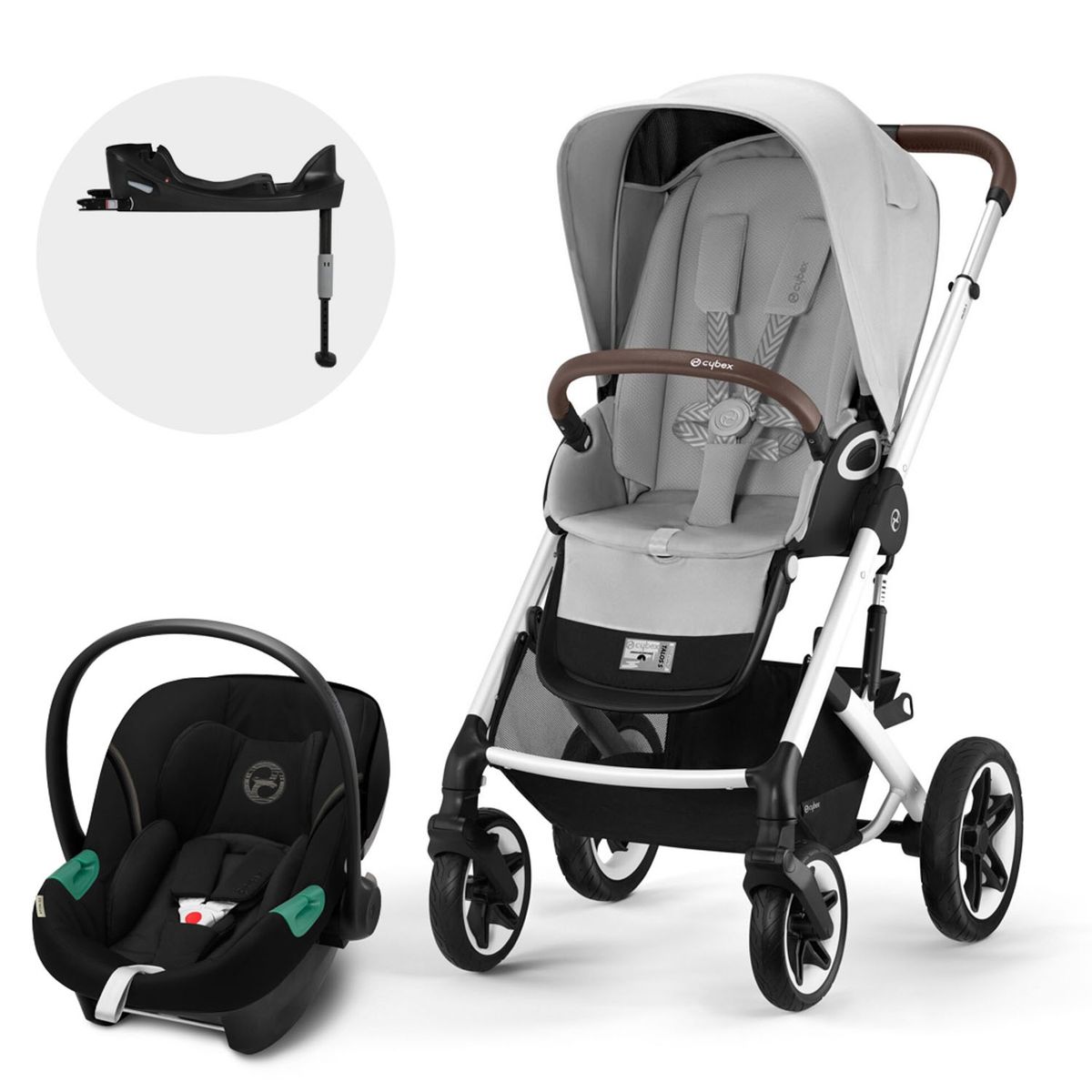 CYBEX - Coche Travel System Talos S Lux 2.0 Slv L. Grey + Aton S2 Cybex