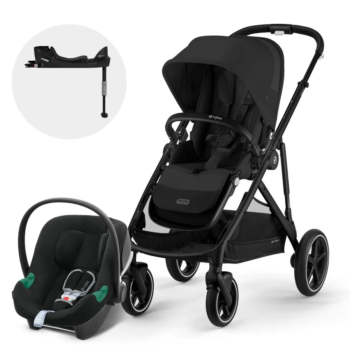 CYBEX - Coche Travel System Gazelle S Blk M.Black + Aton B2 Cybex