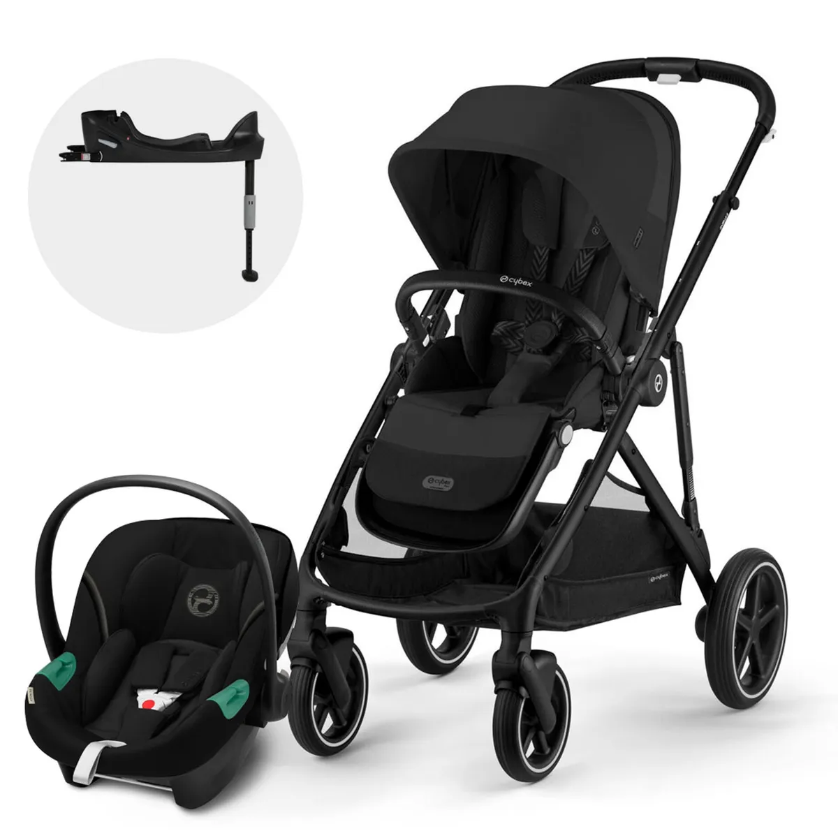 CYBEX - Coche Travel System Gazelle S Blk M.Black + Aton S2 Cybex