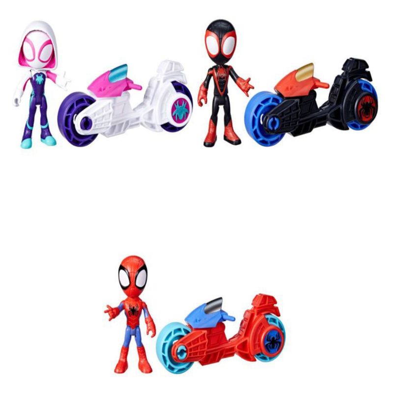 MARVEL - Spidey And Friends Figura De Acción Héroe Y Motocicleta Surtido (Contiene Producto Al Azar Del Surtido) Marvel