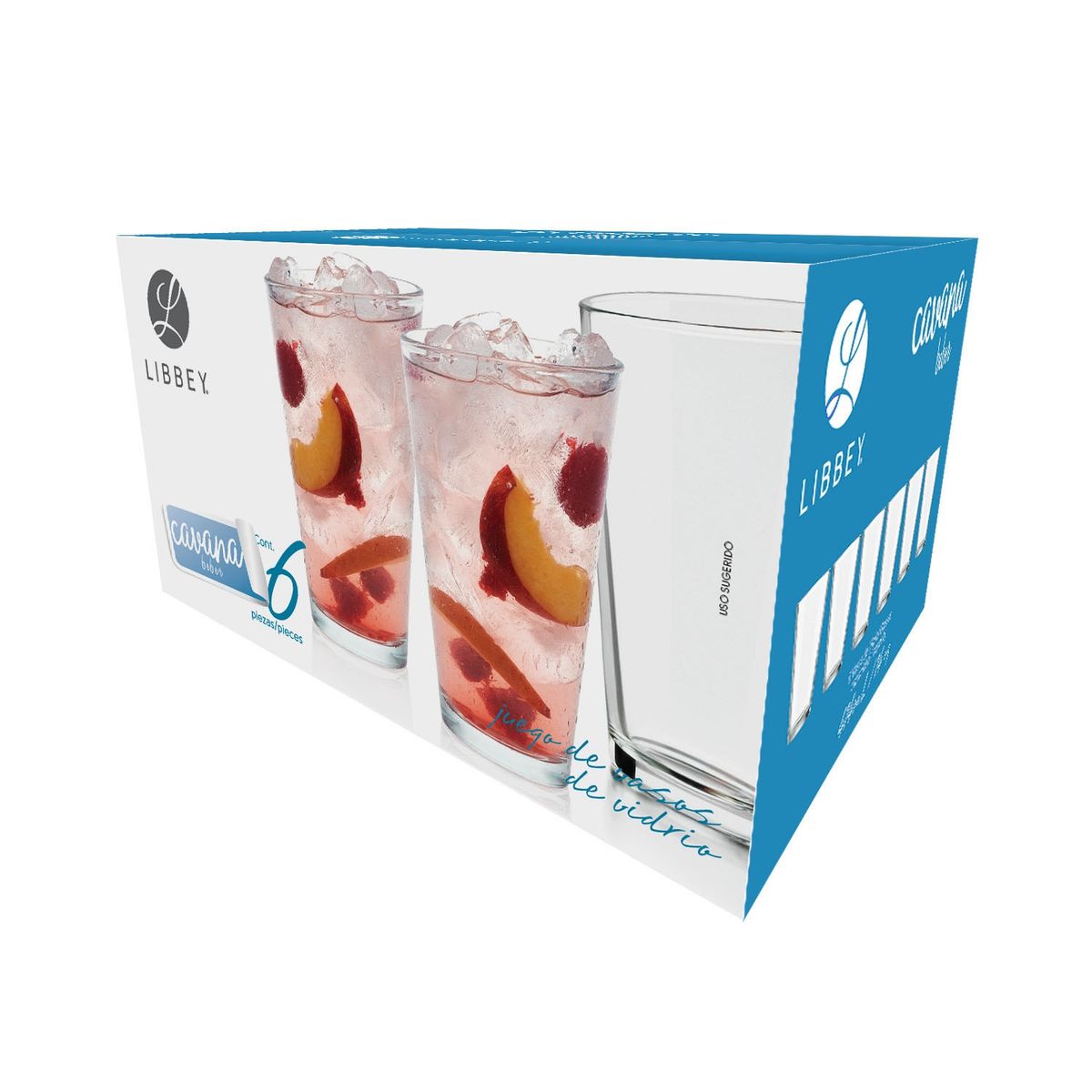 LIBBEY - Set 6 Vasos Cavana Largos Libbey