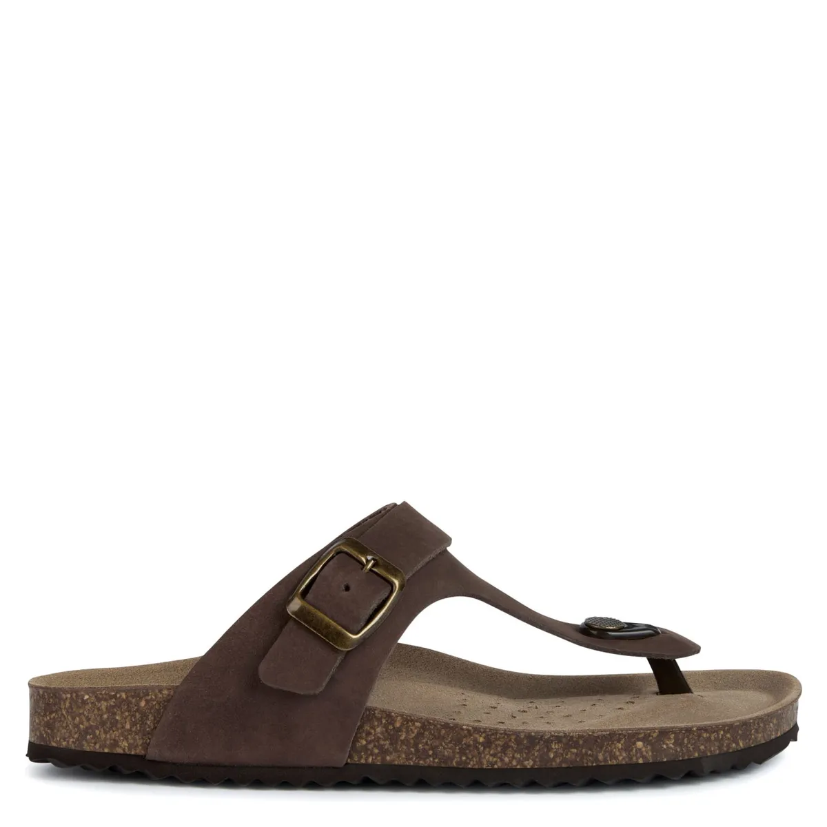 GEOX - Sandalia Geox Mujer Gamuza Café