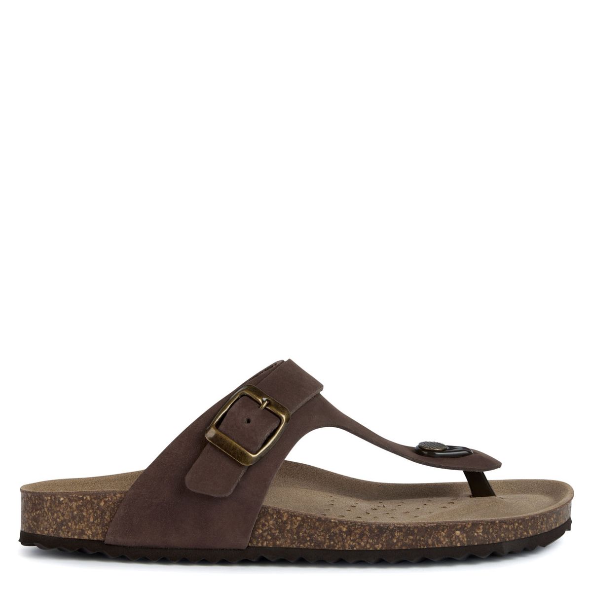 GEOX - Sandalia Geox Mujer Gamuza Café