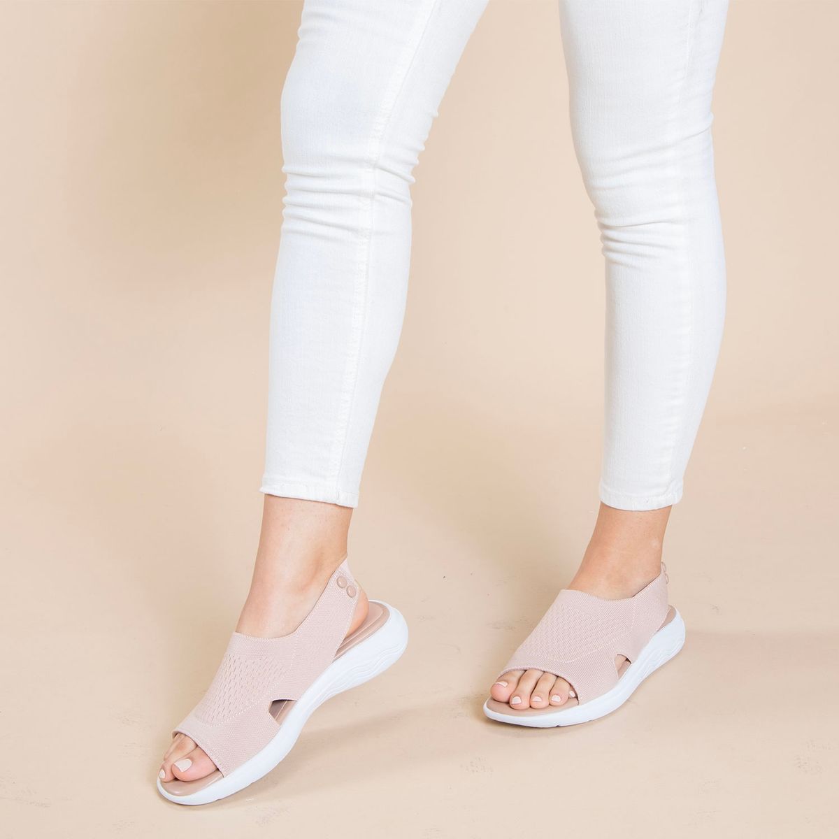 GEOX - Sandalia Mujer Beige Geox