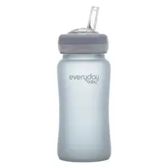 EVERYDAY BABY - Mamadera De Vidrio Recubierto De Silicona Con Bombilla 240ml Gris