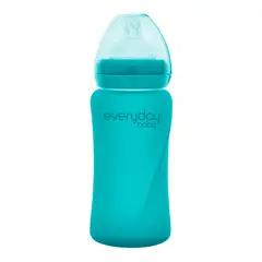 EVERYDAY BABY - Mamadera De Vidrio Termosensible 240ml Turquesa