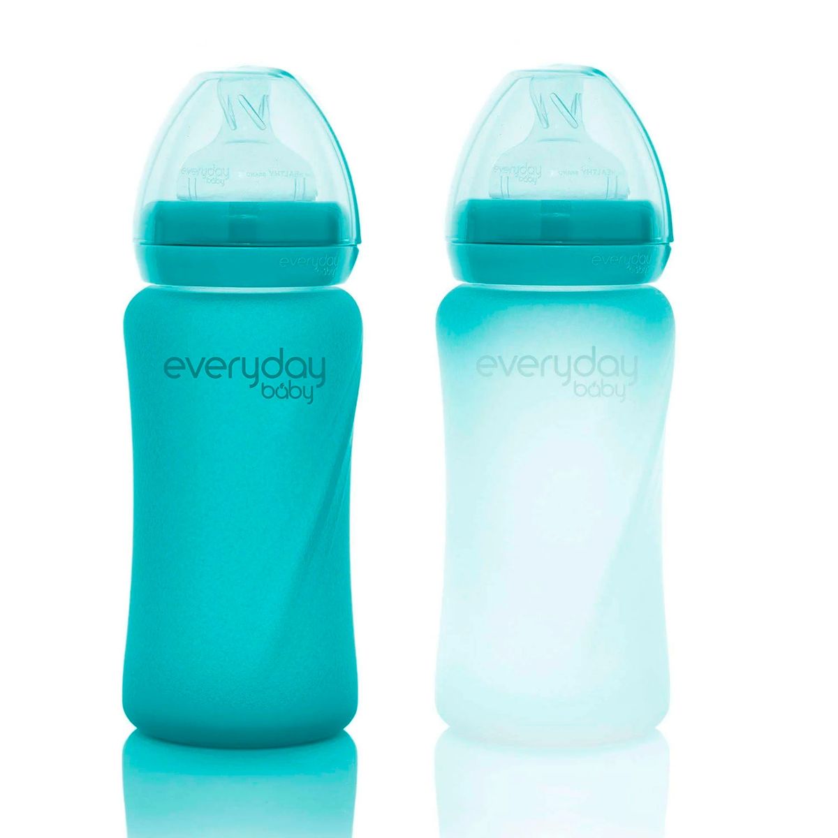 EVERYDAY BABY - Mamadera De Vidrio Termosensible 240ml Turquesa Everyday Baby