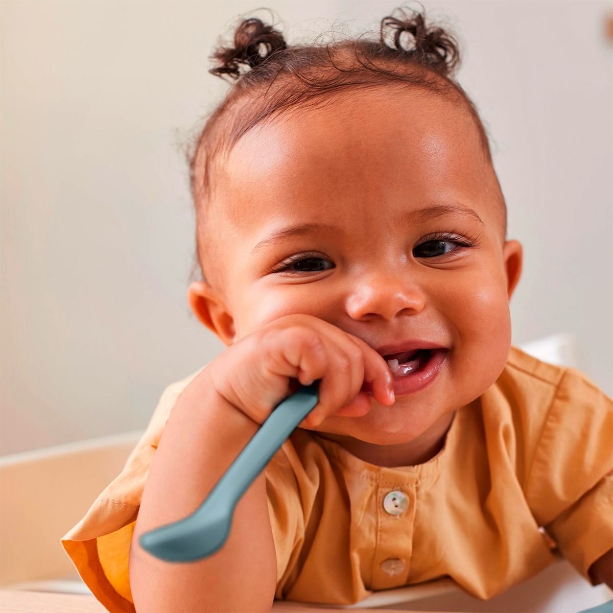 EVERYDAY BABY - Pack De 2 Cucharas De Silicona Verde Oscuro Everyday Baby