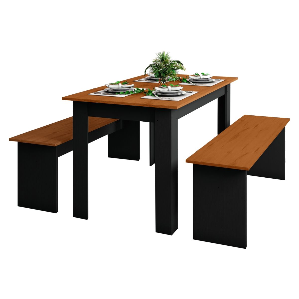 BE DESIGN - Juego Comedor Natura Zancini Negro Be Design
