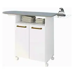 BE DESIGN - Mueble de Planchado C/Ruedas 2 Puertas Zancini Blanco