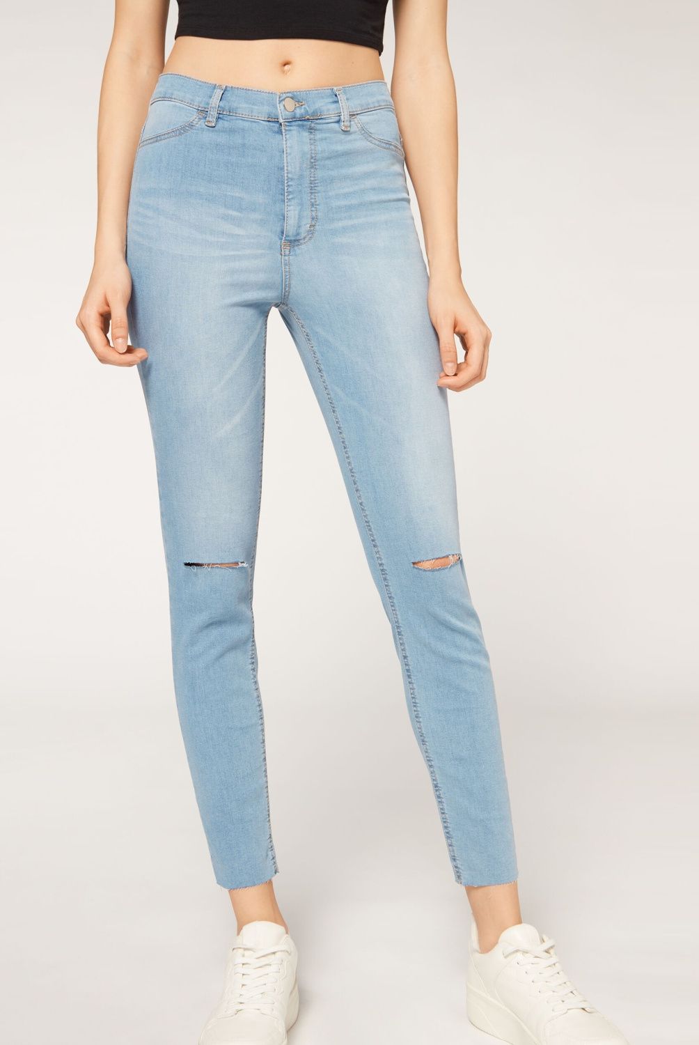 CALZEDONIA - Leggings Super Skinny Tiro Alto Mujer Calzedonia