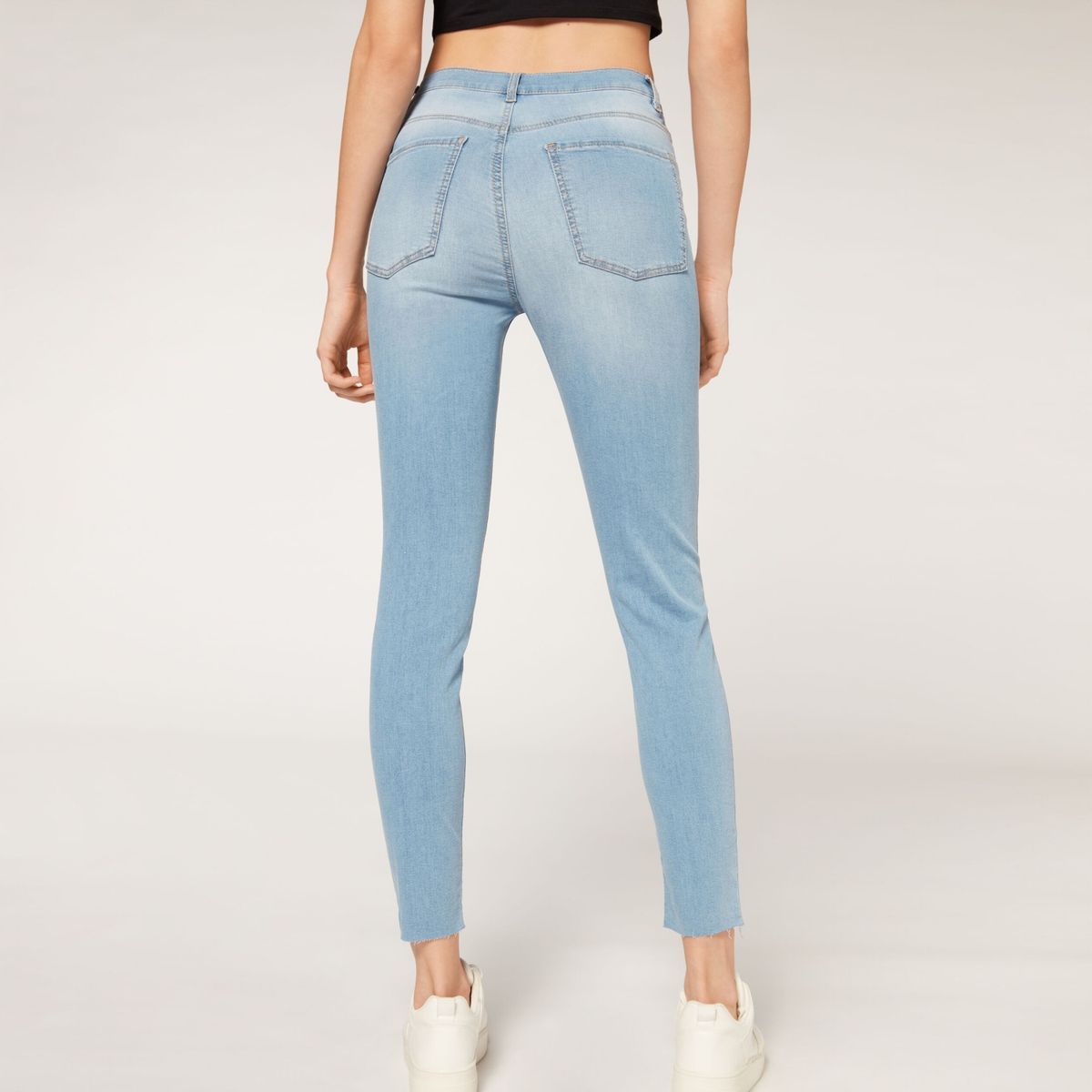 CALZEDONIA - Leggings Super Skinny Tiro Alto Mujer Calzedonia