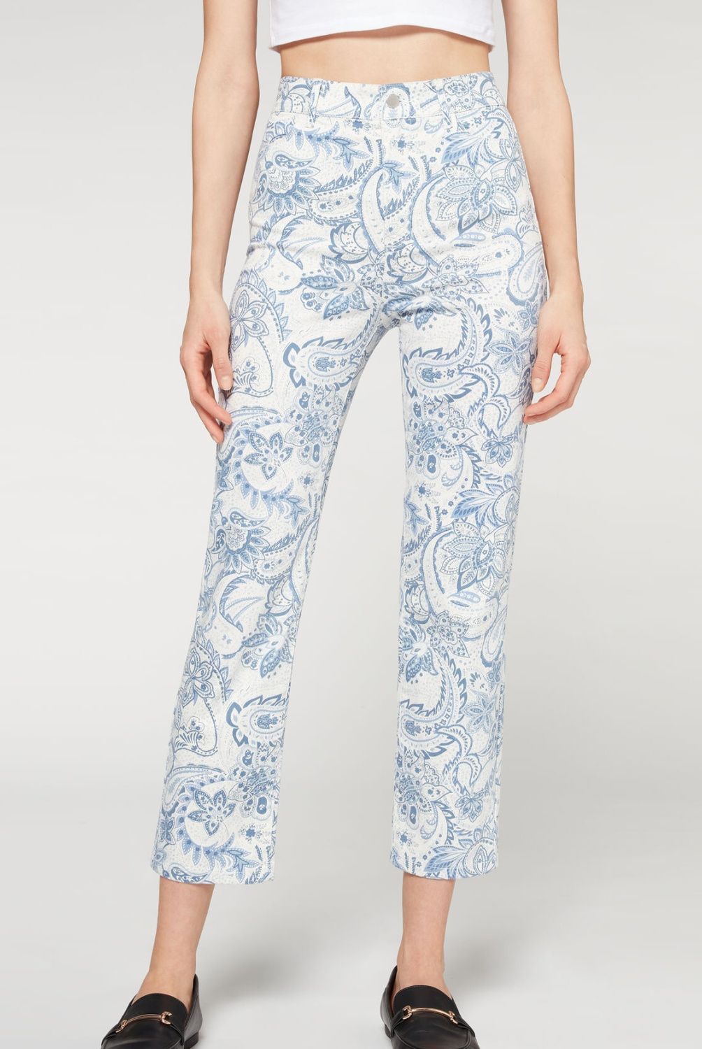 CALZEDONIA - Leggings Acampanados De Cintura Alta Cropped Mujer Calzedonia