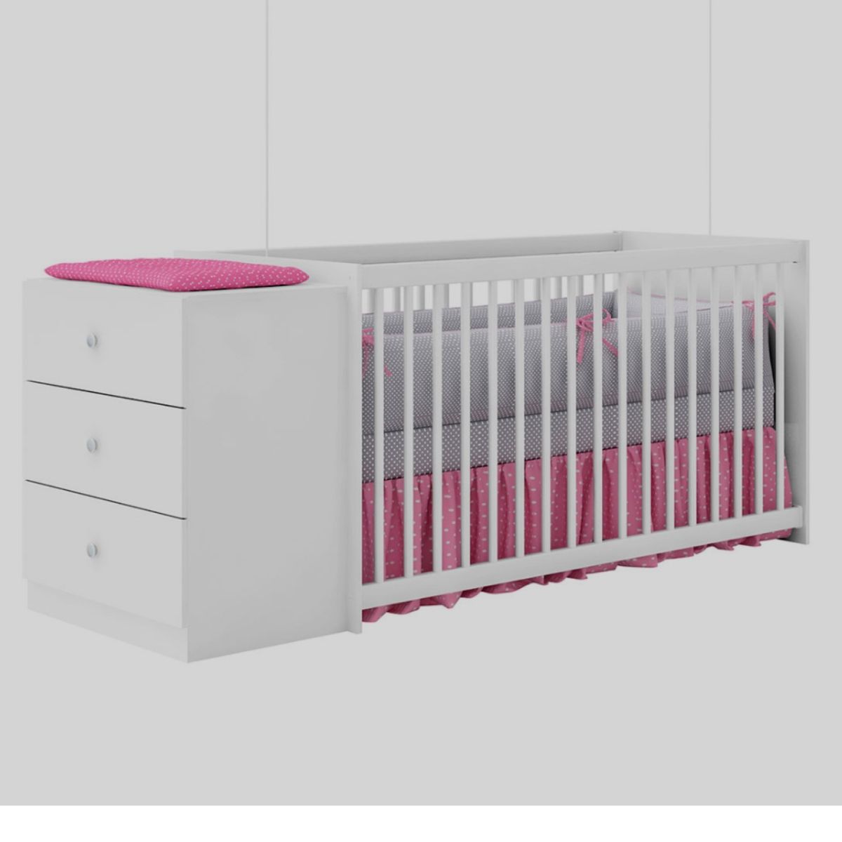 KIDSCOOL - Cuna Con Comoda Gutti Blanca Kidscool