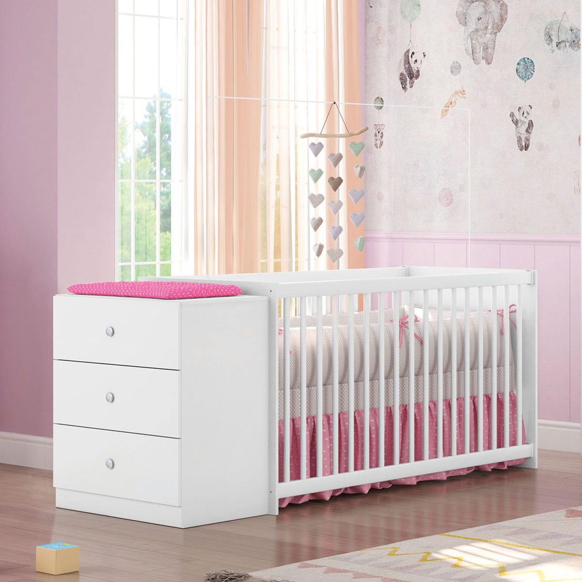 KIDSCOOL - Cuna Con Comoda Gutti Blanca Kidscool