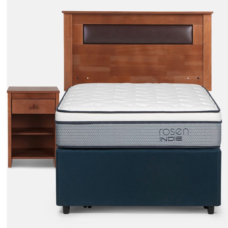 ROSEN Diván Indie 1.5 Plazas x 2.00mt + Respaldo + 1 Velador
