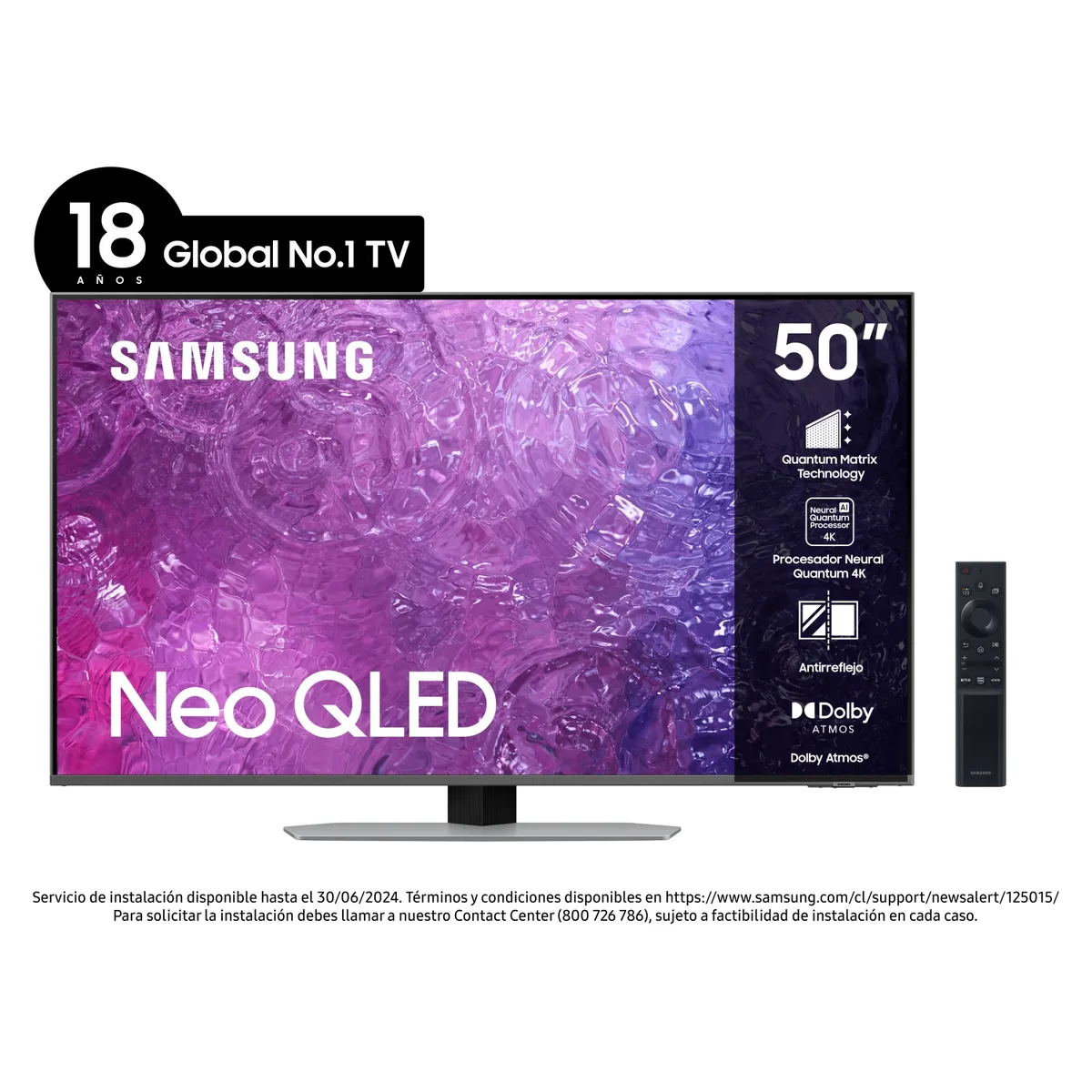 SAMSUNG - NEO QLED Smart TV 50" QN50QN90CAGXZS 4K Ultra HD Tizen Samsung