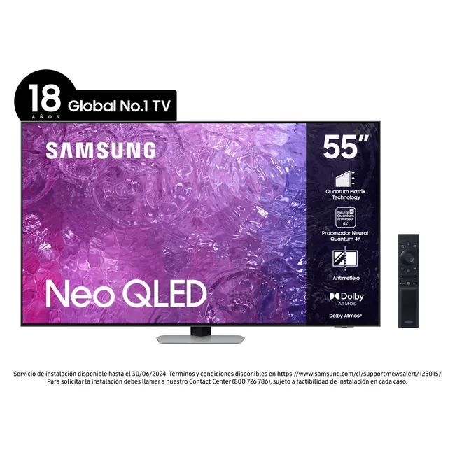 SAMSUNG - NEO QLED Smart TV 55" QN55QN90CAGXZS 4K Ultra HD Tizen Samsung