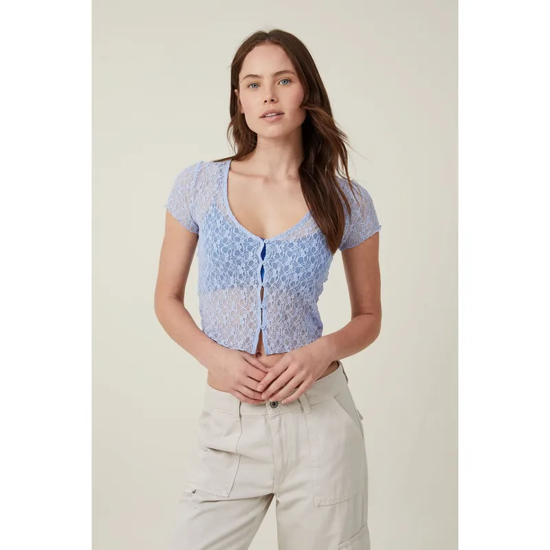 COTTON ON - Polera Traslucida Mujer Cotton On