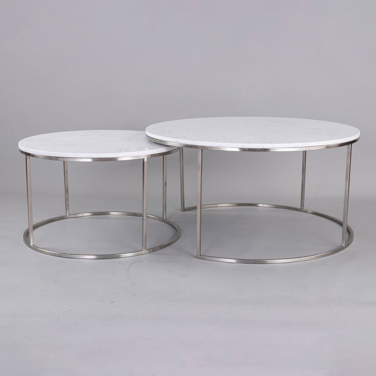 DISEÑO 3 - Set Mesas 90 Cm Acero Inox Diseño 3