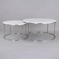 DISEÑO 3 - Set Mesas 90 Cm Acero Inox
