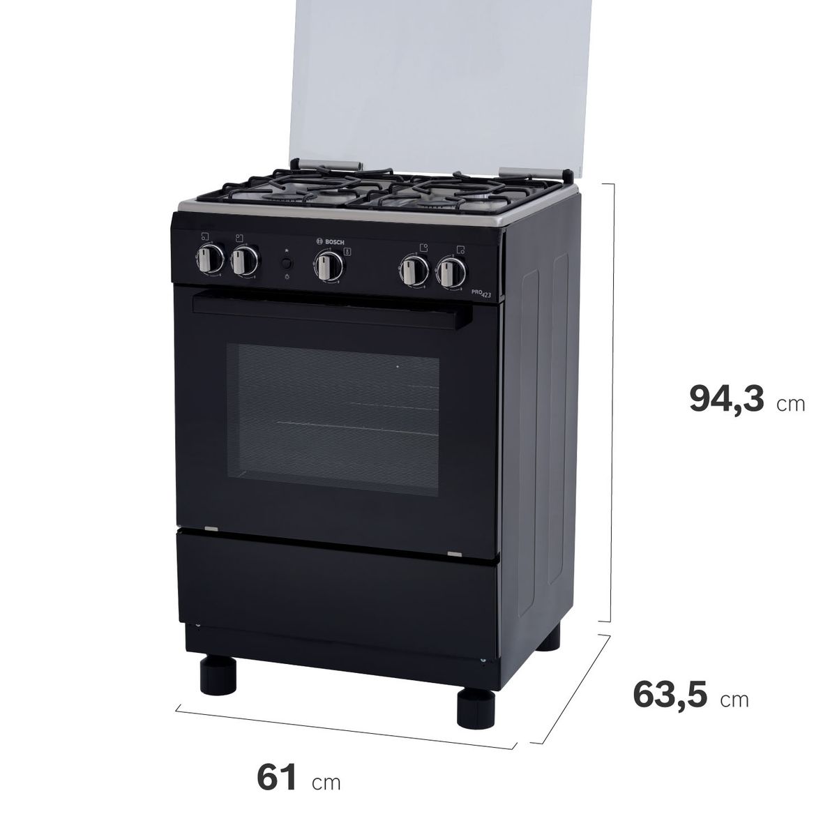 BOSCH - Cocina Pro 423 A Gas 4 Quemadores Hsg18N20Se Bosch