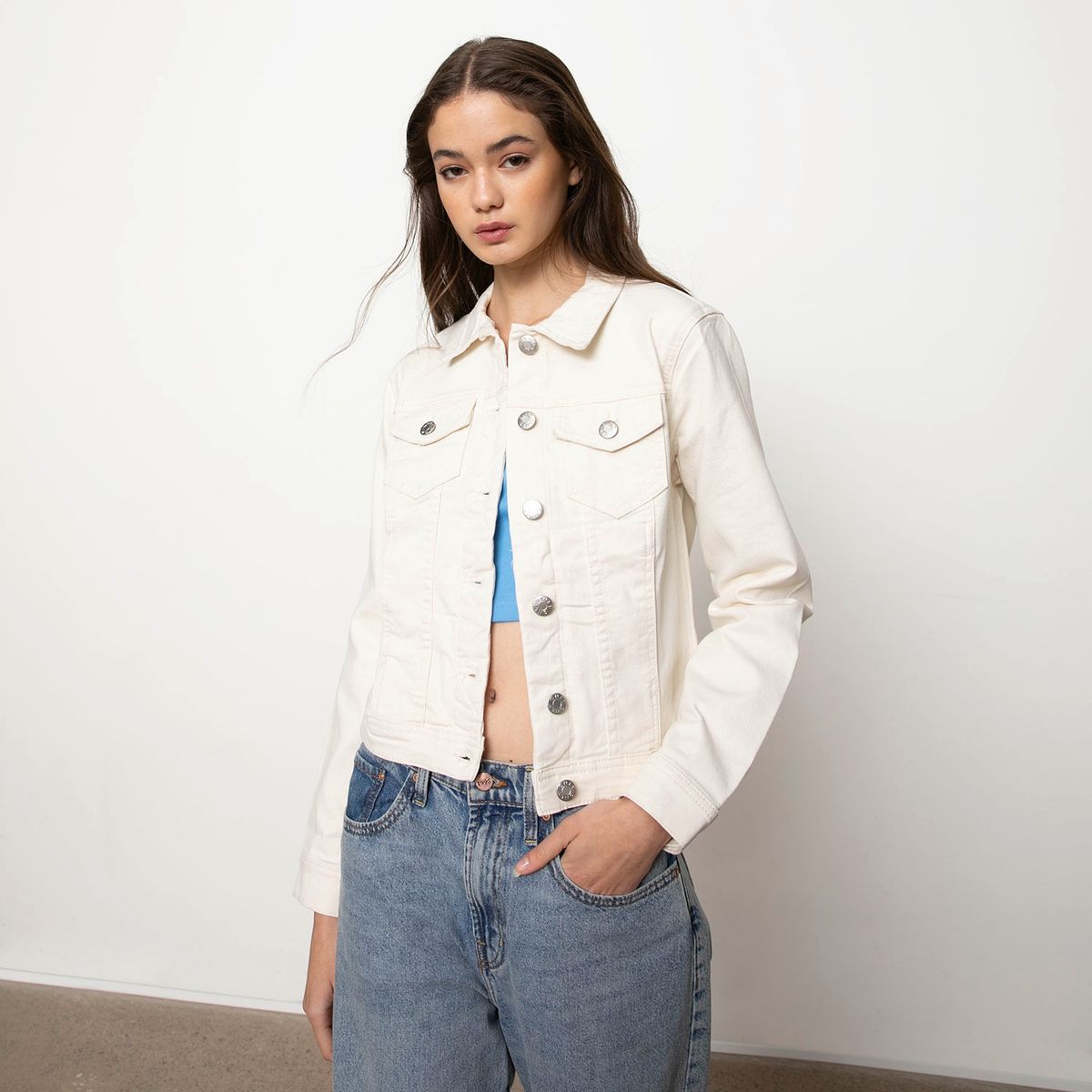 ONLY - Chaqueta Denim Crop Mujer Only