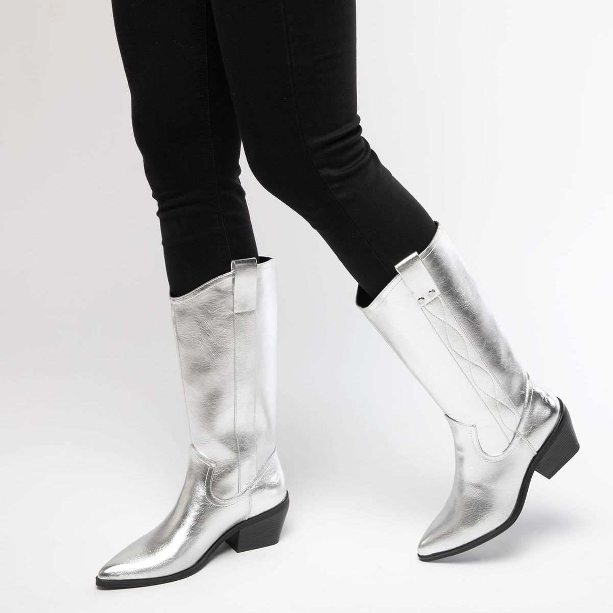 CALL IT SPRING - Bota Vaquera Mujer Plateado Call It Spring