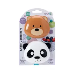 MELII - Set de Contenedores Snack Oso y Panda