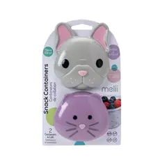 MELII - Set de Contenedores Snack Bulldog y Gato