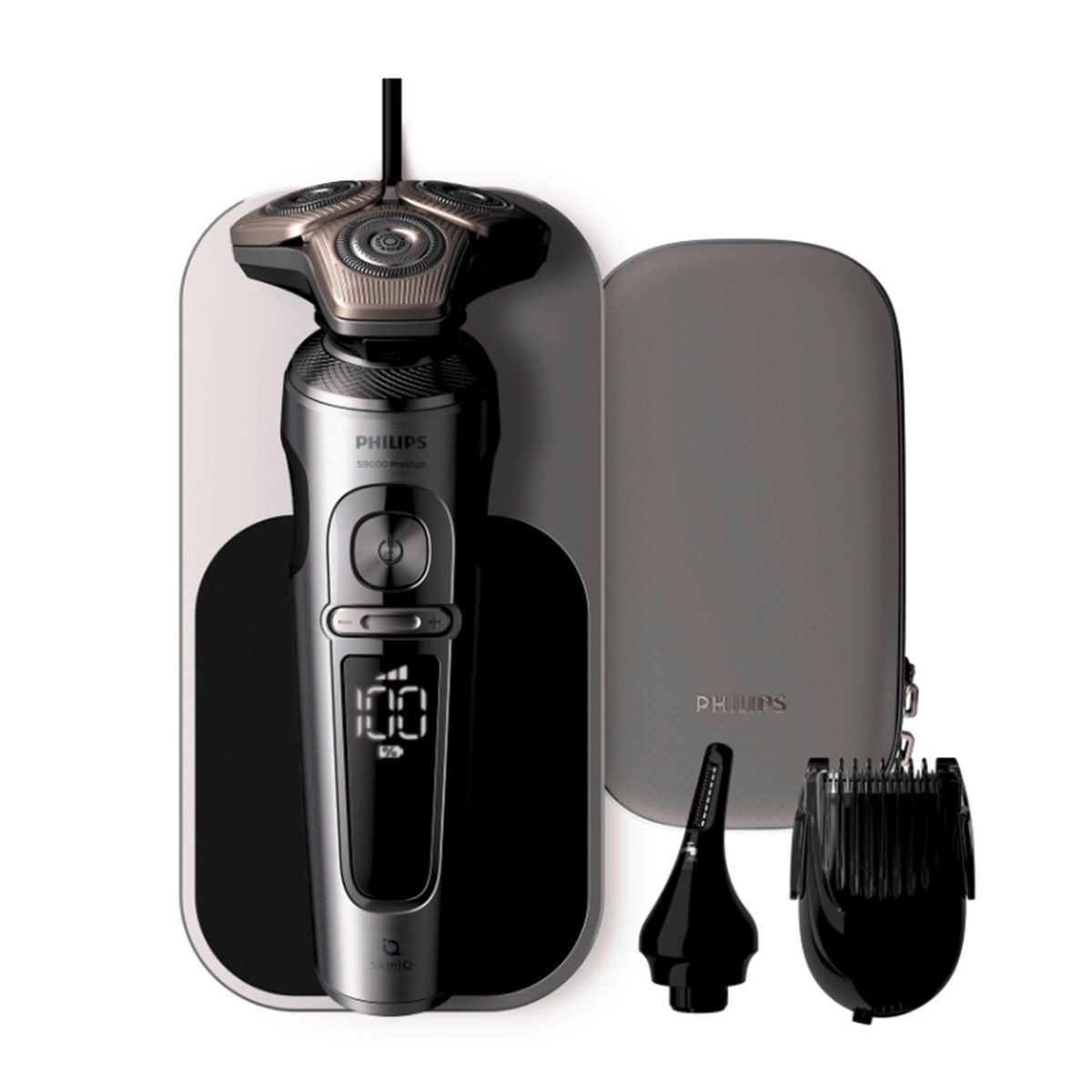 PHILIPS - Afeitadora Electrica Philips Prestige Serie 9000 Con Tecnología Skiniq - Afeitado En Seco O En Húmedo Sp9871/2