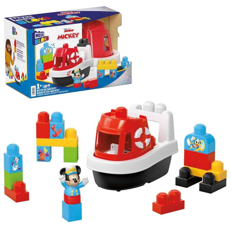 MEGA BLOKS - Disney Clásico Bote De Mickey Mega Bloks