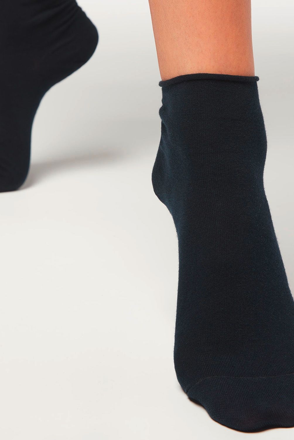 CALZEDONIA - Calcetines Cortos de Algodón Sin Borde Mujer Calzedonia