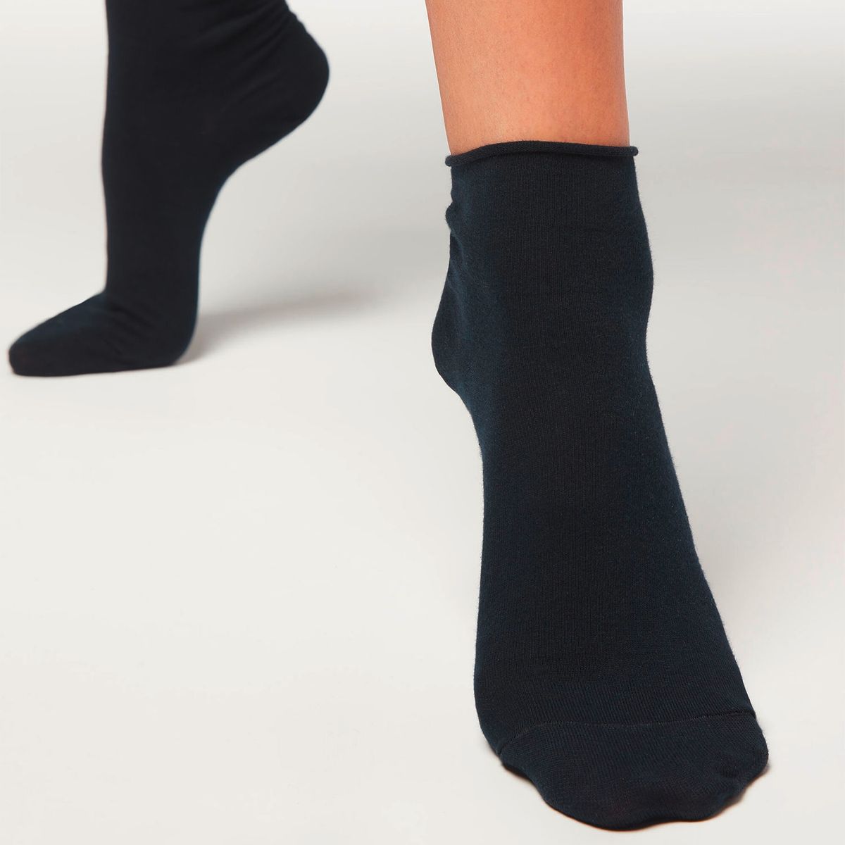 CALZEDONIA - Calcetines Cortos de Algodón Sin Borde Mujer Calzedonia