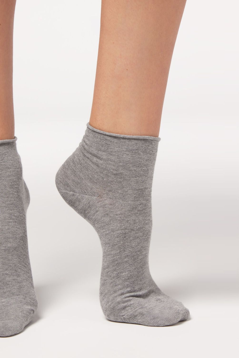 CALZEDONIA - Calcetines Cortos de Algodón Sin Borde Mujer Calzedonia