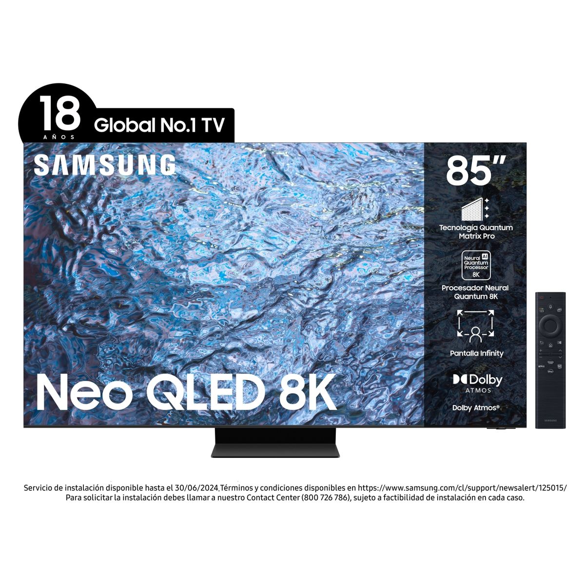 SAMSUNG - QLED Smart TV 85" QN85QN900CGXZS 8K Tizen Samsung