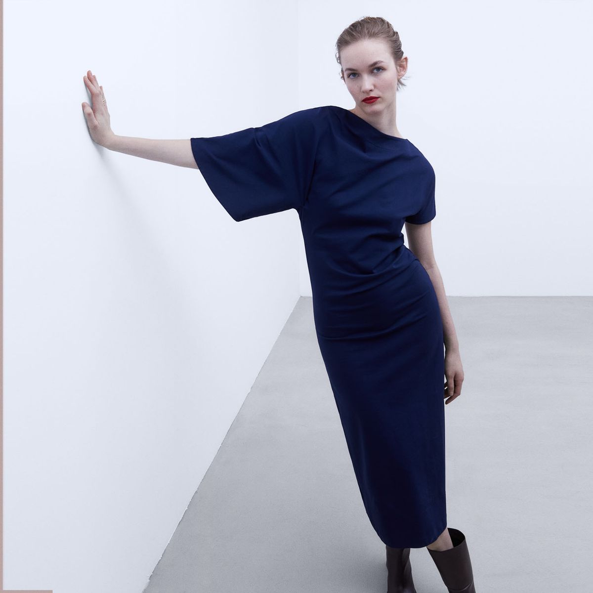 ADOLFO DOMINGUEZ - Vestido Asimetrico Algodón Mujer Adolfo Dominguez