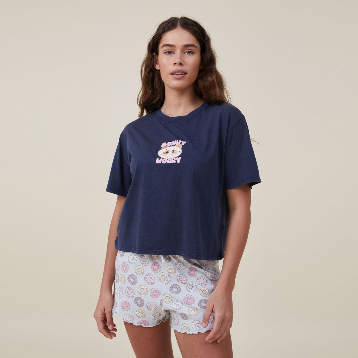 COTTON ON - Polera de Pijama Bed Tee Mujer Cotton On
