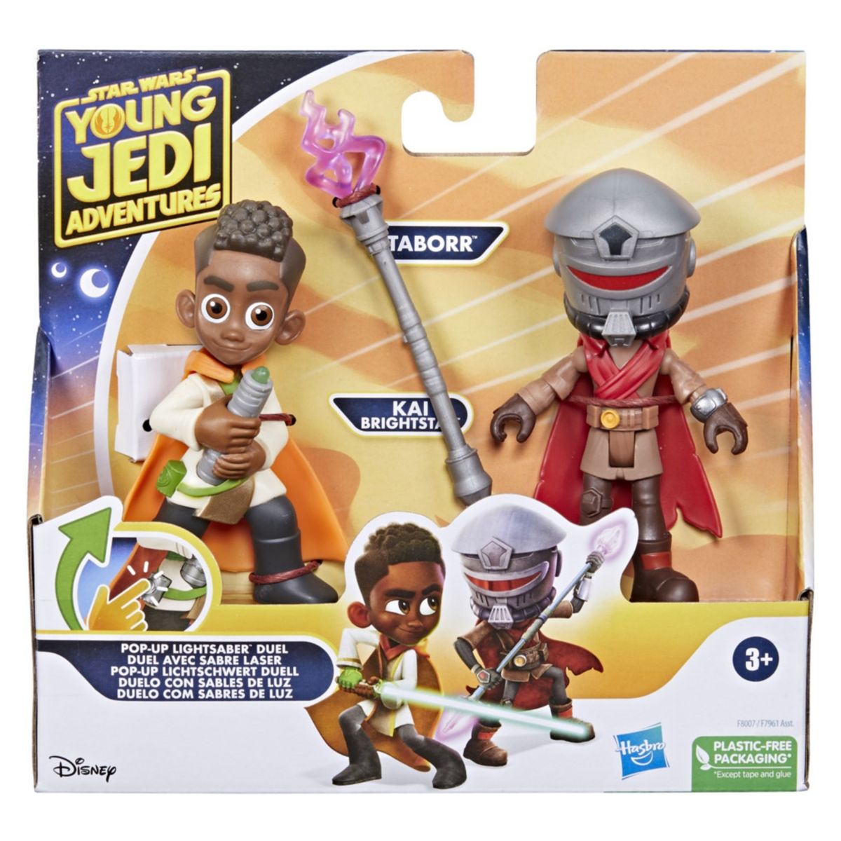 STAR WARS - Figura De Acción Young Jedi Adventures Duelo Con Sables De Luz Kai Brightstar Y Taborr Star Wars