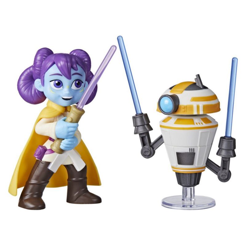 STAR WARS - Figura De Acción Young Jedi Adventures Duelo Con Sables De Luz Lys Solay Y Droide De Entrenamiento Star Wars