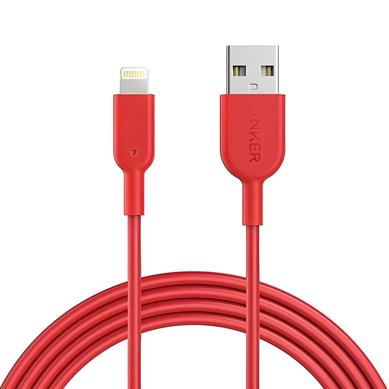 ANKER - Cable para Iphone Powerline II  lightning 1.8 m Rojo Anker