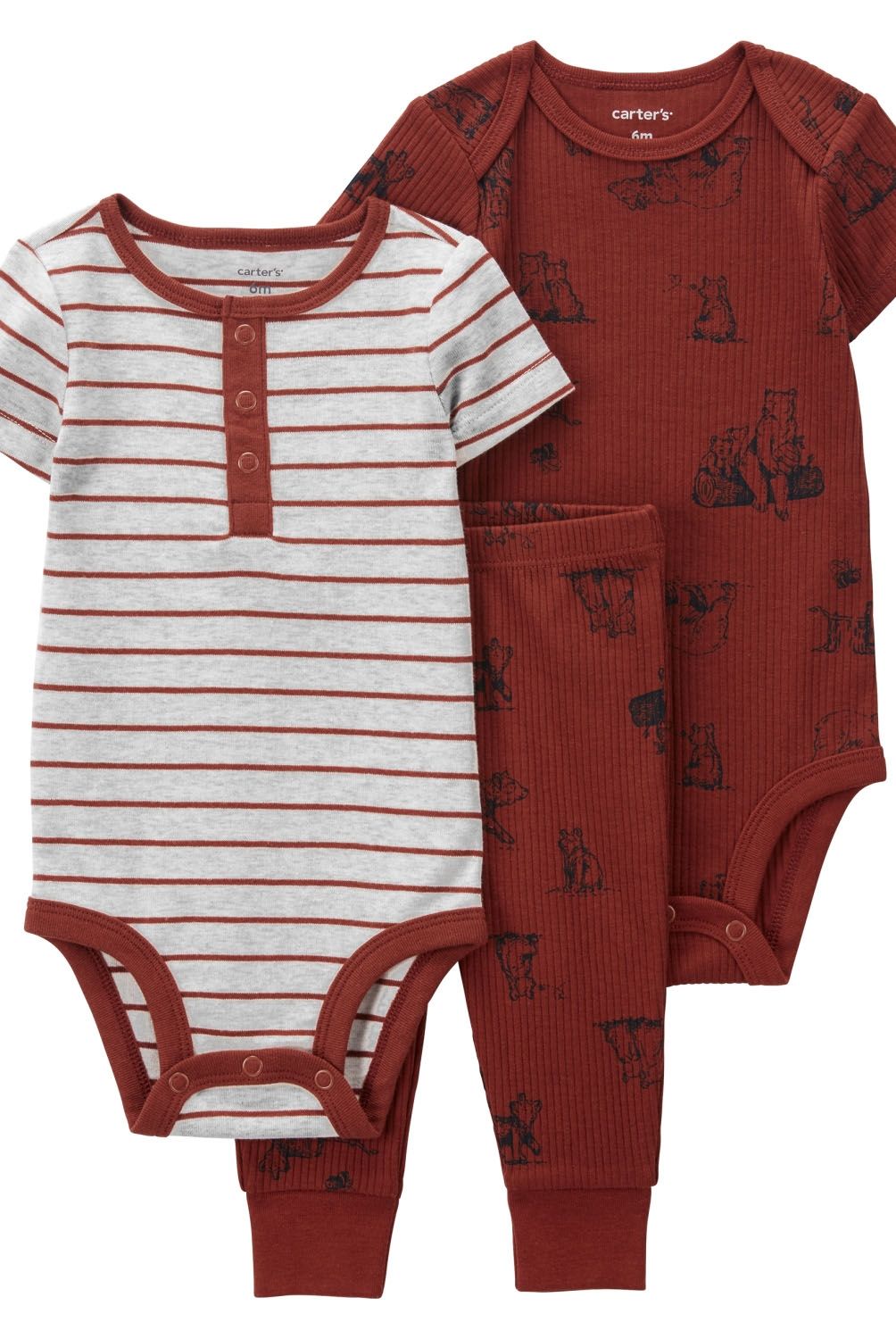 CARTER'S - Conjunto 3 Piezas Pantalon Y Dos Body Bebé Niño Carter's