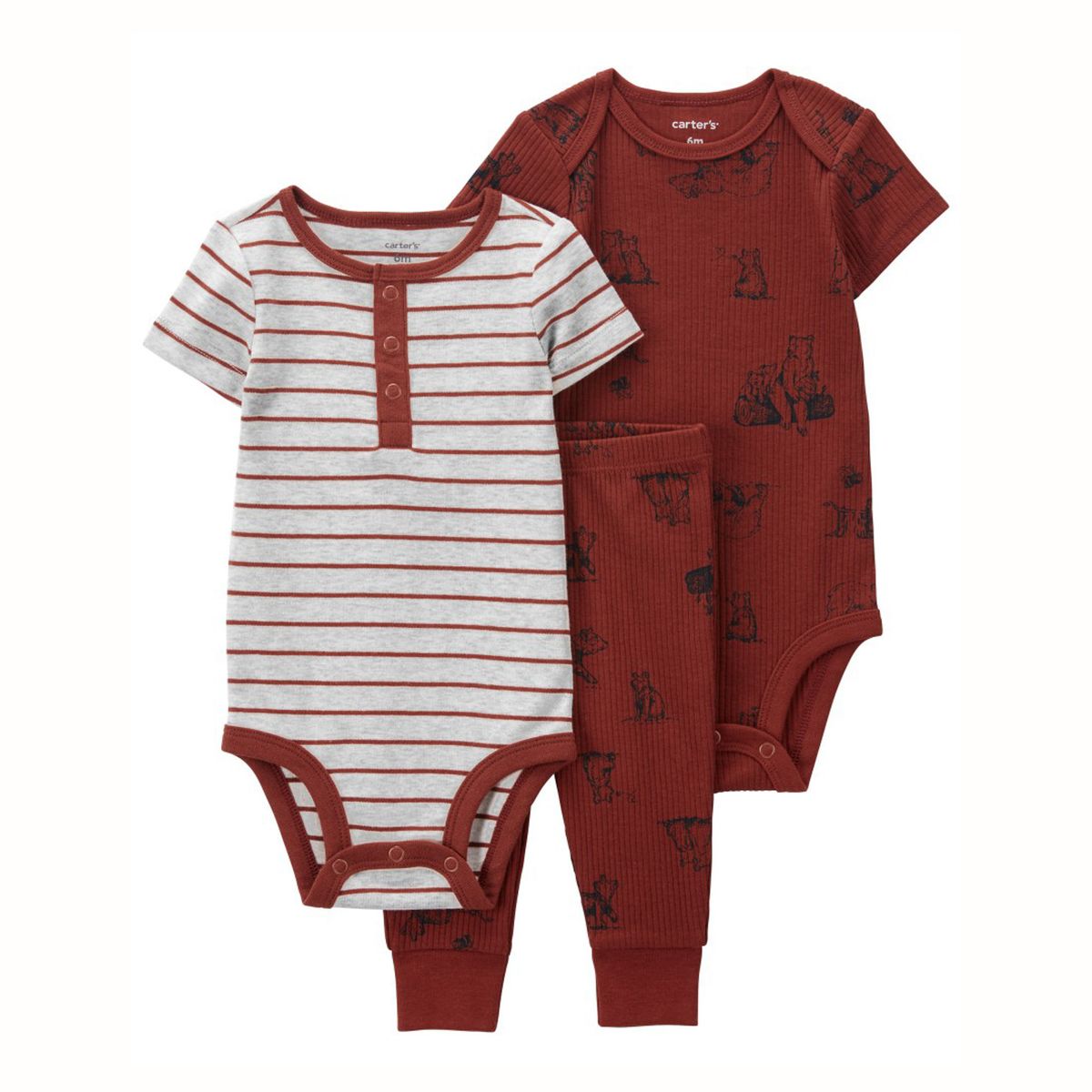 CARTER'S - Conjunto 3 Piezas Pantalon Y Dos Body Bebé Niño Carter's