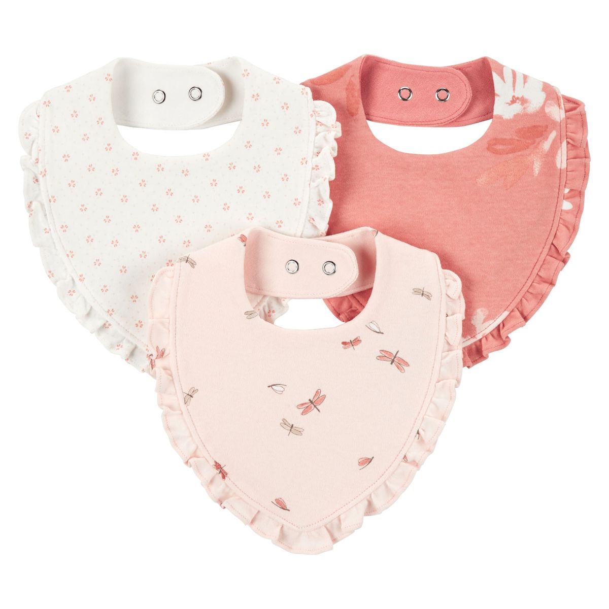CARTER'S - Babero Bandana Pack 3 Unidades Bebé Niña Little Planet by Carter's