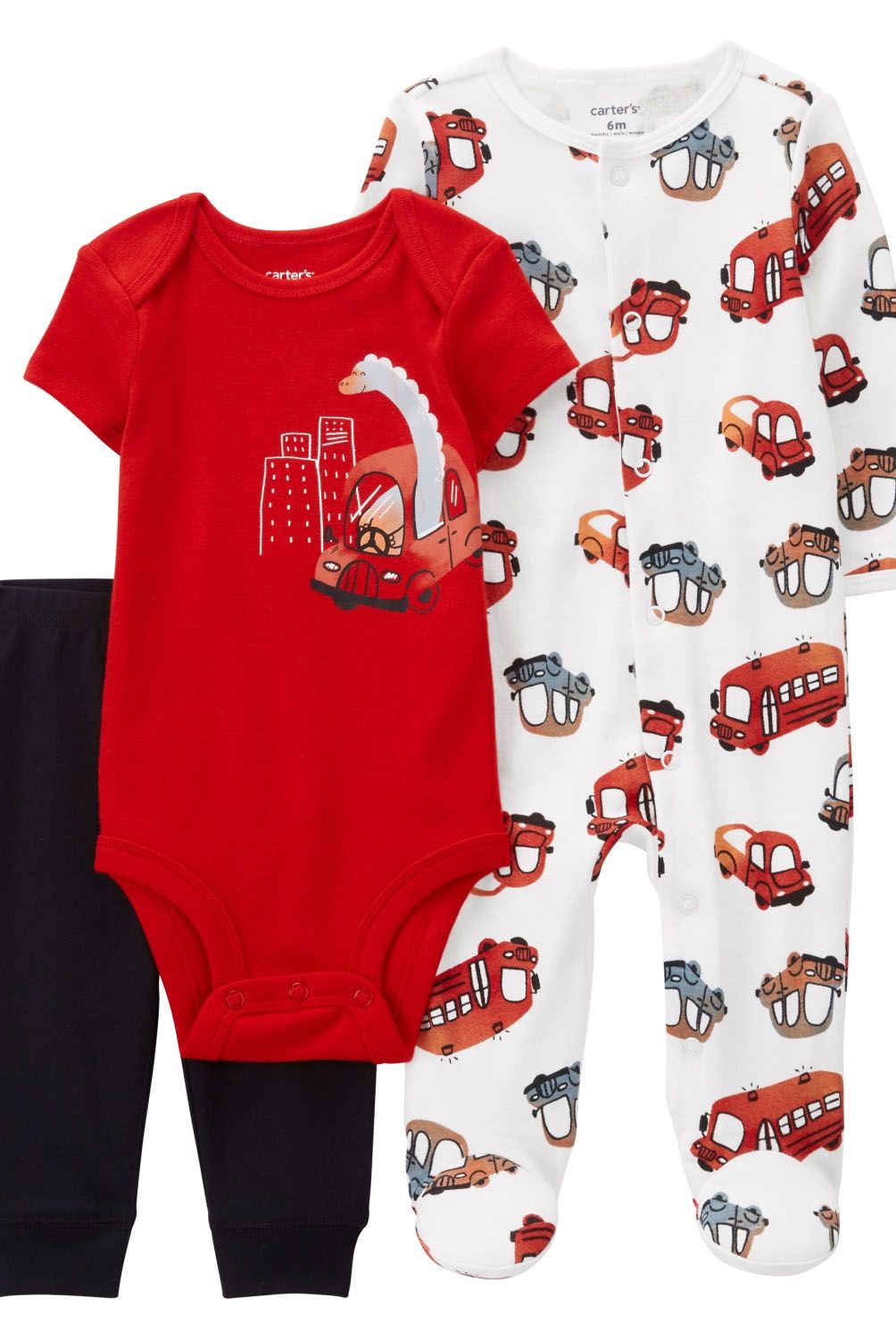 CARTER'S - Conjunto 3 Piezas Pijama, Body Y Pantalón Bebé Niño Carter's