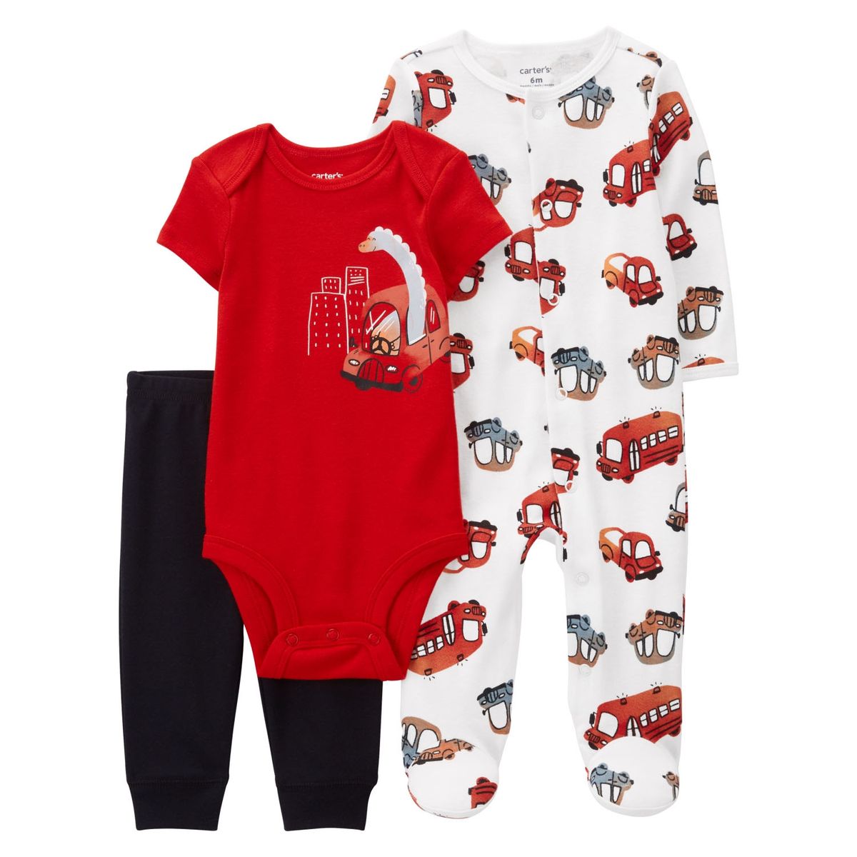 CARTER'S - Conjunto 3 Piezas Pijama, Body Y Pantalón Bebé Niño Carter's