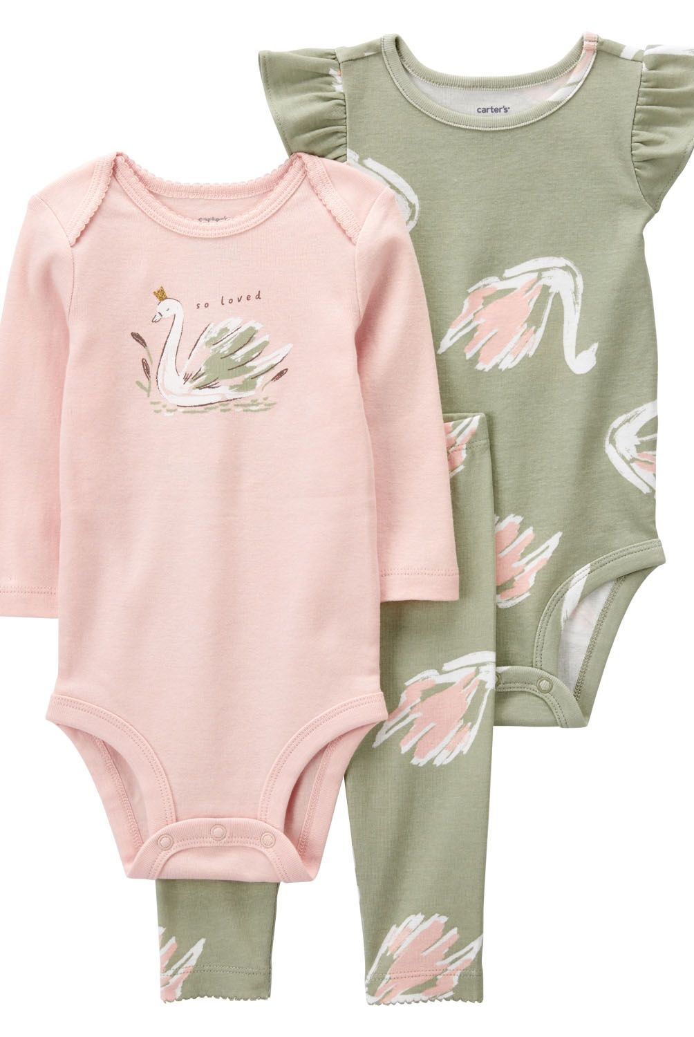 CARTER'S - Conjunto 3 Piezas Calza y Dos Body Bebé Niña Carter's
