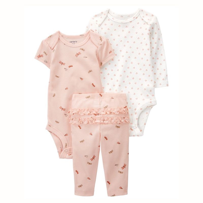 CARTER'S - Conjunto 3 Piezas Calza Y Dos Body Bebé Niña Carter's
