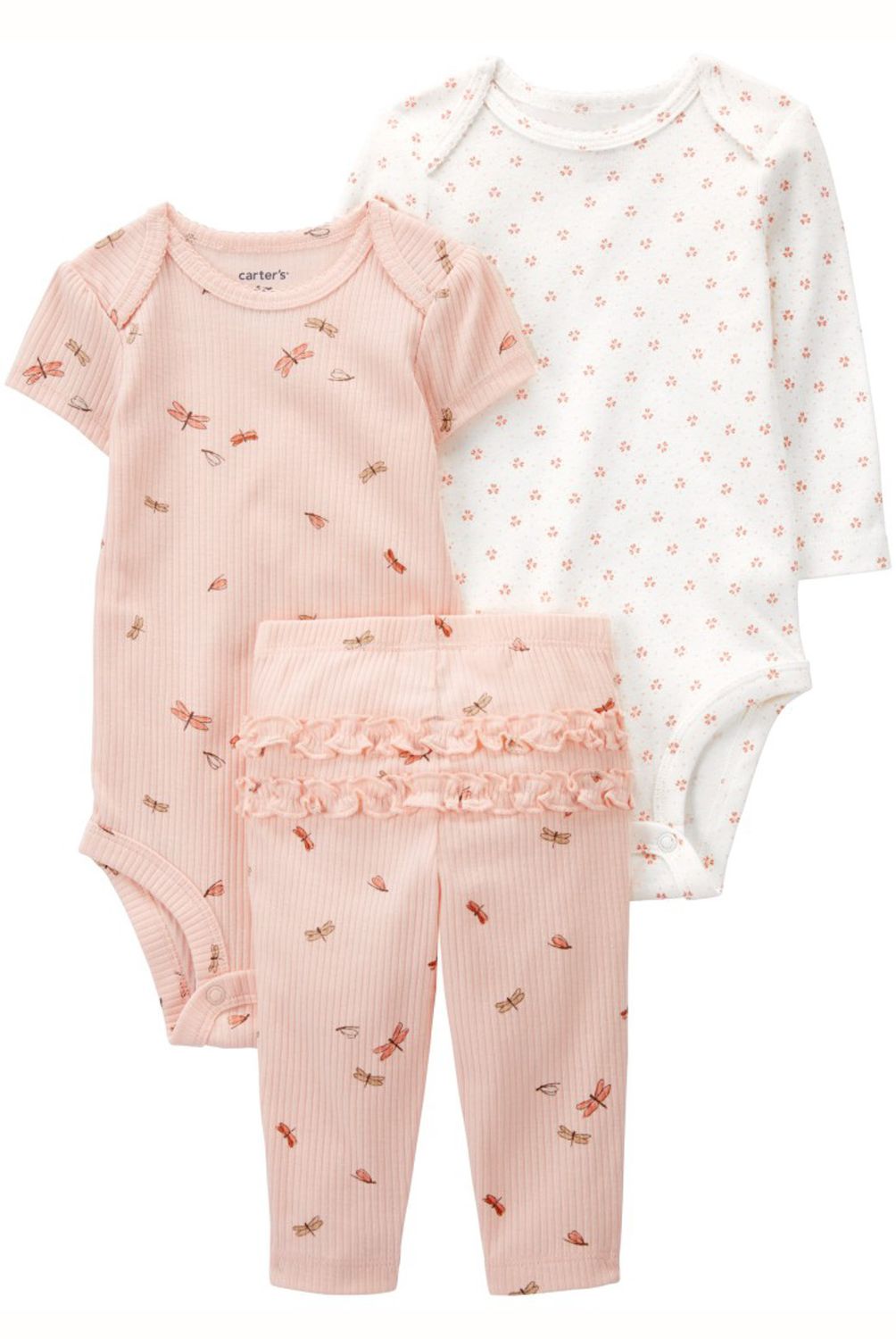 CARTER'S - Conjunto 3 Piezas Calza Y Dos Body Bebé Niña Carter's